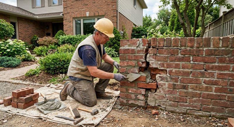 Brick Wall Repair in Poway, CA