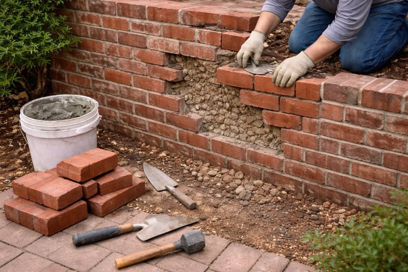 Brick Fence Repair in San Diego, CA