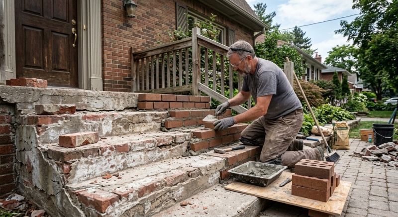 Brick Stoop Repair in San Diego, CA