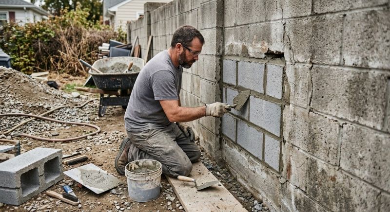 Cinder Block Wall Repair in San Diego, CA