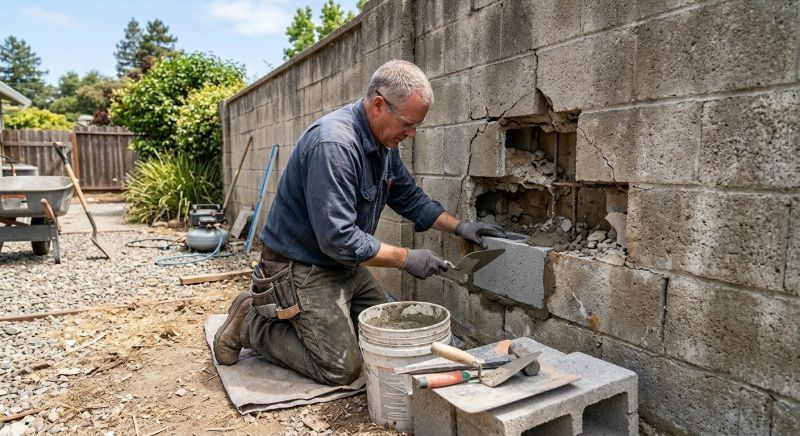 Concrete Block Repair in Encinitas, CA