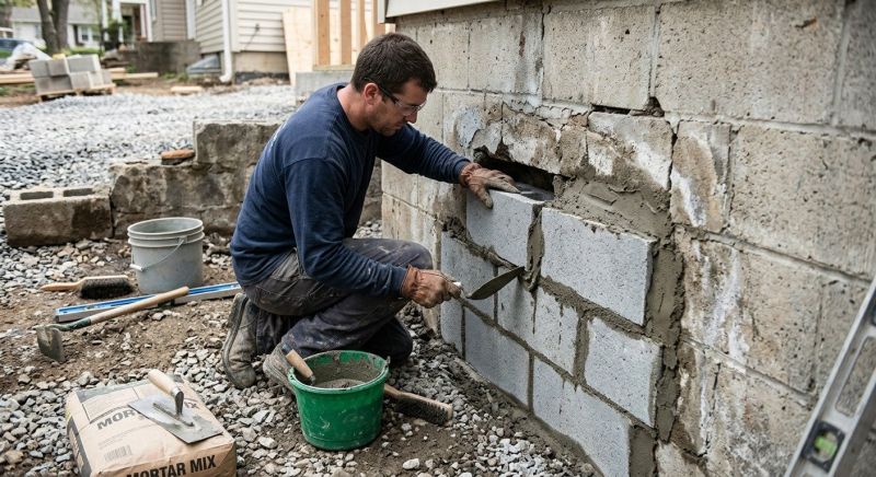 Concrete Block Repair in Vista, CA
