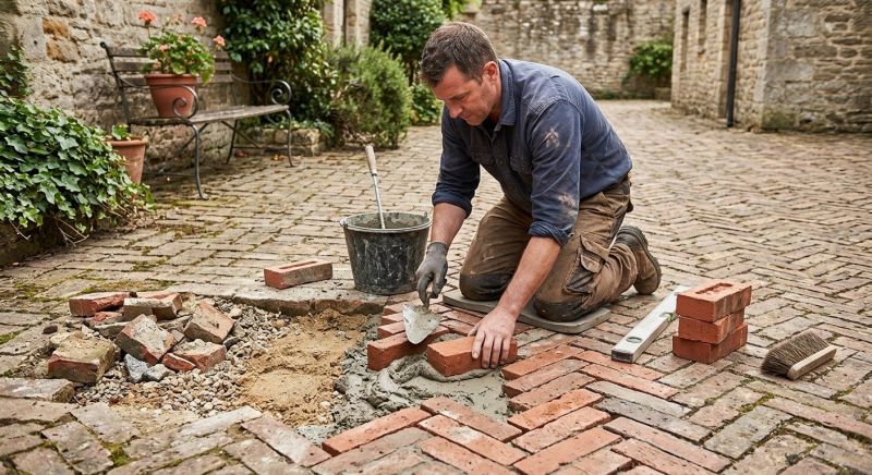 Entryway Brick Repair in San Diego, CA